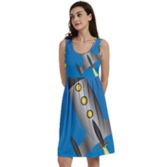 Rocket Spaceship Space Travel Nasa Classic Skater Dress by Ravend