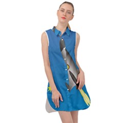 Rocket Spaceship Space Travel Nasa Sleeveless Shirt Dress by Ravend