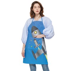 Rocket Spaceship Space Travel Nasa Pocket Apron by Ravend