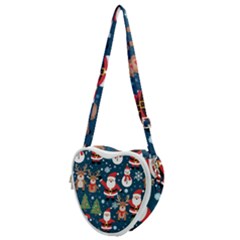 Christmas Decoration Heart Shoulder Bag by Ravend