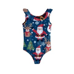 Christmas Decoration Kids  Frill Swimsuit by Ravend