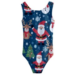 Christmas Decoration Kids  Cut-out Back One Piece Swimsuit by Ravend