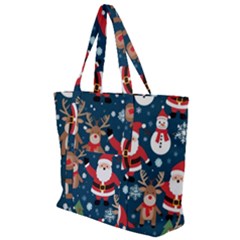 Christmas Decoration Zip Up Canvas Bag by Ravend