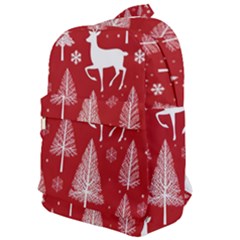 Christmas Tree Deer Pattern Red Classic Backpack by Ravend