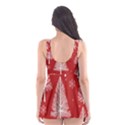 Christmas Tree Deer Pattern Red Skater Dress Swimsuit View2