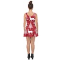 Christmas Tree Deer Pattern Red Inside Out Casual Dress View2