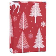 Christmas Tree Deer Pattern Red Playing Cards Single Design (Rectangle) with Custom Box