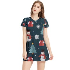 Snowmen Christmas Trees Women s Sports Skirt by Ravend