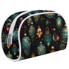 Christmas Ornaments Pattern Make Up Case (large) by Ravend