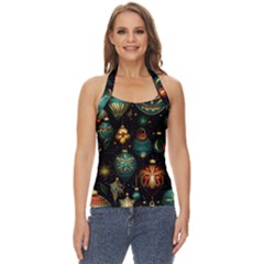 Christmas Ornaments Pattern Basic Halter Top