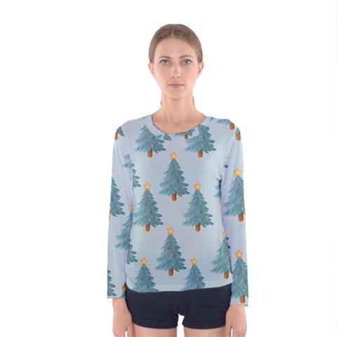 Christmas Trees Time Women s Long Sleeve T-shirt by Ravend