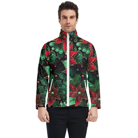 Flower Floral Pattern Christmas Men s Bomber Jacket by Ravend