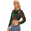 Flower Floral Pattern Christmas Lightweight Long Sleeve Sweatshirt View2