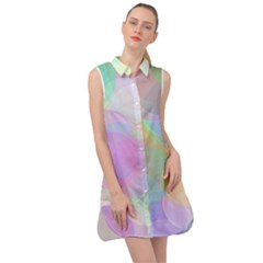 Abstract Background Texture Sleeveless Shirt Dress by Ravend