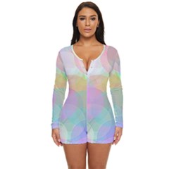 Abstract Background Texture Long Sleeve Boyleg Swimsuit by Ravend