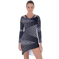 Concept Graphic 3d Model Fantasy Asymmetric Cut-out Shift Dress by Ravend