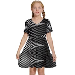 Concept Graphic 3d Model Fantasy Kids  Short Sleeve Tiered Mini Dress by Ravend