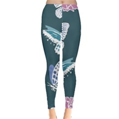 Butterfly Pattern Dead Death Rose Everyday Leggings  by Ravend