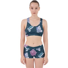 Butterfly Pattern Dead Death Rose Work It Out Gym Set by Ravend