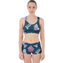 Butterfly Pattern Dead Death Rose Work It Out Gym Set View1