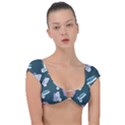 Butterfly Pattern Dead Death Rose Cap Sleeve Ring Bikini Top View1