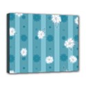 Gardenia Flowers White Blue Deluxe Canvas 20  x 16  (Stretched) View1