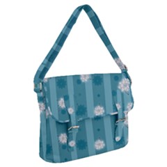 Gardenia Flowers White Blue Buckle Messenger Bag