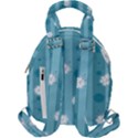 Gardenia Flowers White Blue Travel Backpack View2