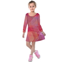 Abstract Background Texture Pattern Kids  Long Sleeve Velvet Dress by Ravend