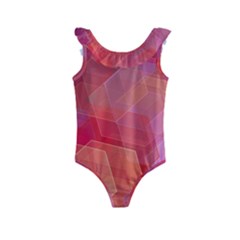 Abstract Background Texture Pattern Kids  Frill Swimsuit by Ravend