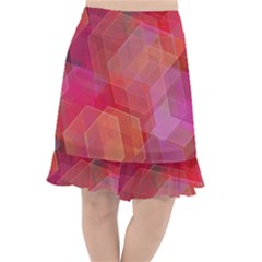 Abstract Background Texture Pattern Fishtail Chiffon Skirt by Ravend