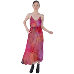 Abstract Background Texture Pattern Tie Back Maxi Dress by Ravend