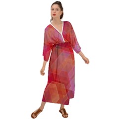 Abstract Background Texture Pattern Grecian Style  Maxi Dress by Ravend