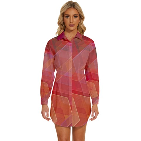 Abstract Background Texture Pattern Womens Long Sleeve Shirt Dress by Ravend