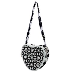 Mosaic Floral Repeat Pattern Heart Shoulder Bag by Ravend