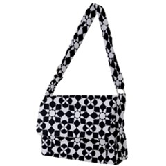 Mosaic Floral Repeat Pattern Full Print Messenger Bag (l) by Ravend