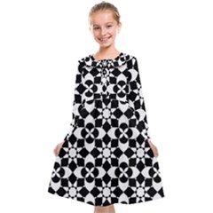 Mosaic Floral Repeat Pattern Kids  Midi Sailor Dress by Ravend