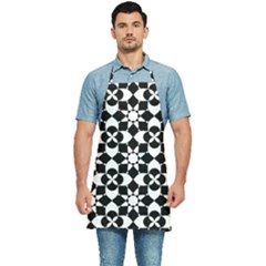 Mosaic Floral Repeat Pattern Kitchen Apron by Ravend