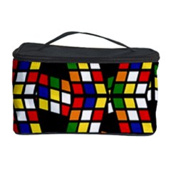 Graphic Pattern Rubiks Cube Cubes Cosmetic Storage Case by Ravend