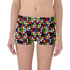 Graphic Pattern Rubiks Cube Cubes Reversible Boyleg Bikini Bottoms by Ravend