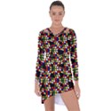 Graphic Pattern Rubiks Cube Cubes Asymmetric Cut-Out Shift Dress View1