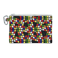 Graphic Pattern Rubiks Cube Cubes Canvas Cosmetic Bag (large) by Ravend