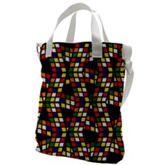 Graphic Pattern Rubiks Cube Cubes Canvas Messenger Bag by Ravend