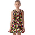 Graphic Pattern Rubiks Cube Cubes Kids  Pilgrim Collar Ruffle Hem Dress View1