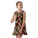 Graphic Pattern Rubiks Cube Cubes Kids  Pilgrim Collar Ruffle Hem Dress View2