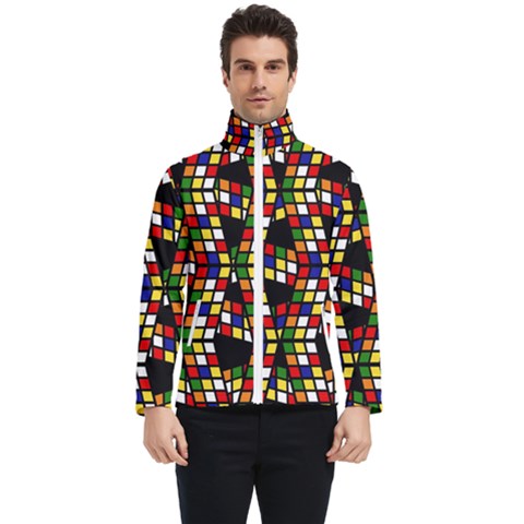 Graphic Pattern Rubiks Cube Cubes Men s Bomber Jacket by Ravend