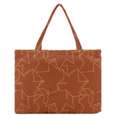 Autumn Leaves Repeat Pattern Zipper Medium Tote Bag by Ravend