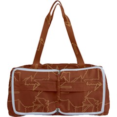 Autumn Leaves Repeat Pattern Multi Function Bag by Ravend