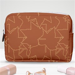 Autumn Leaves Repeat Pattern Make Up Pouch (medium) by Ravend