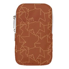 Autumn Leaves Repeat Pattern Waist Pouch (large) by Ravend